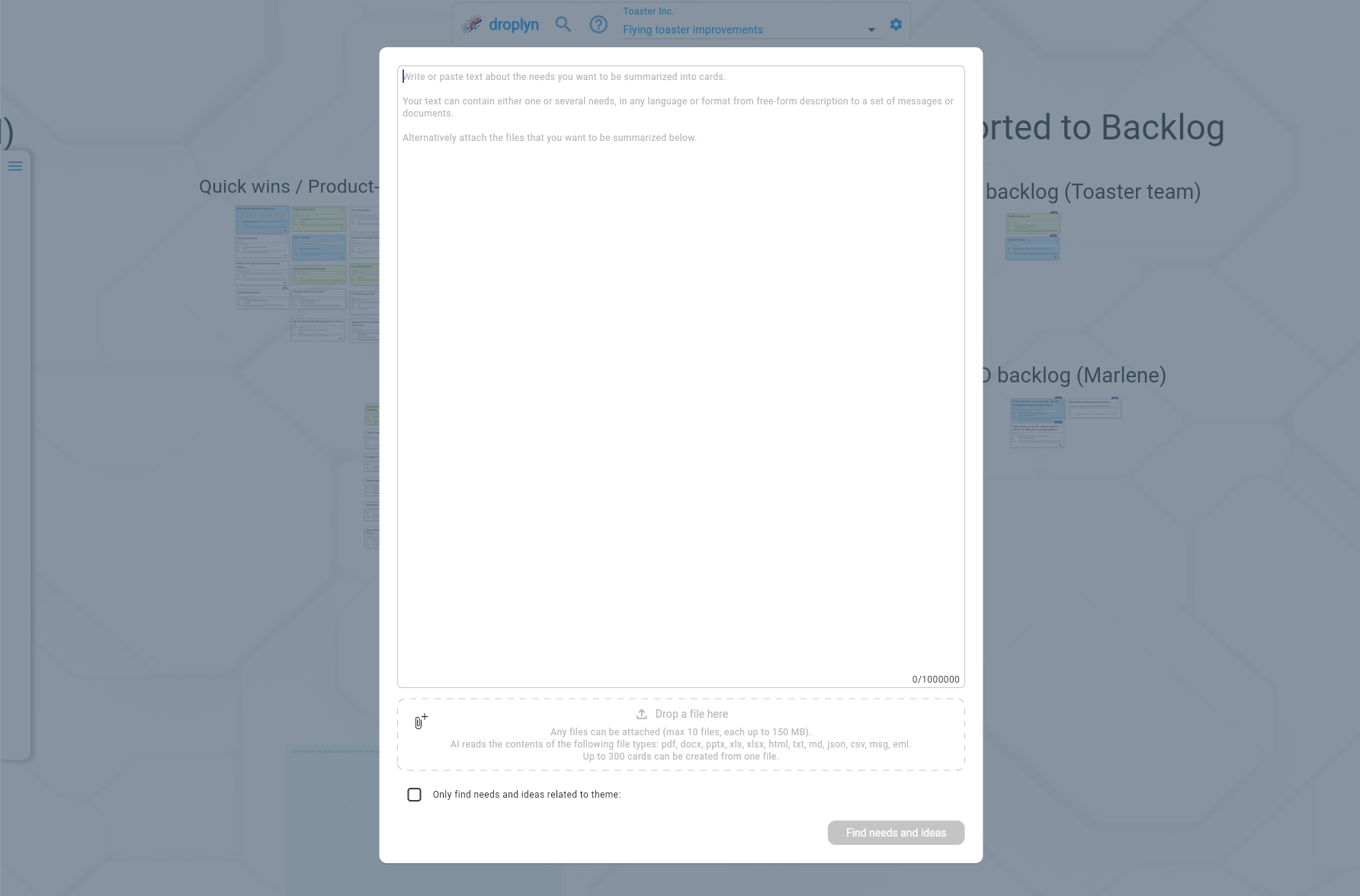 Input functionality